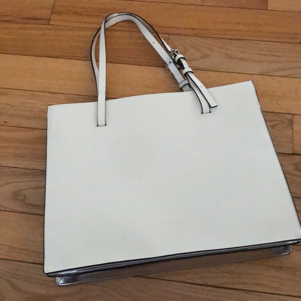 👜 Ivory/Brown/Silver French Connection Handbag